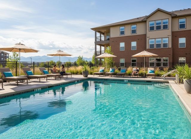pool at an apartment complex