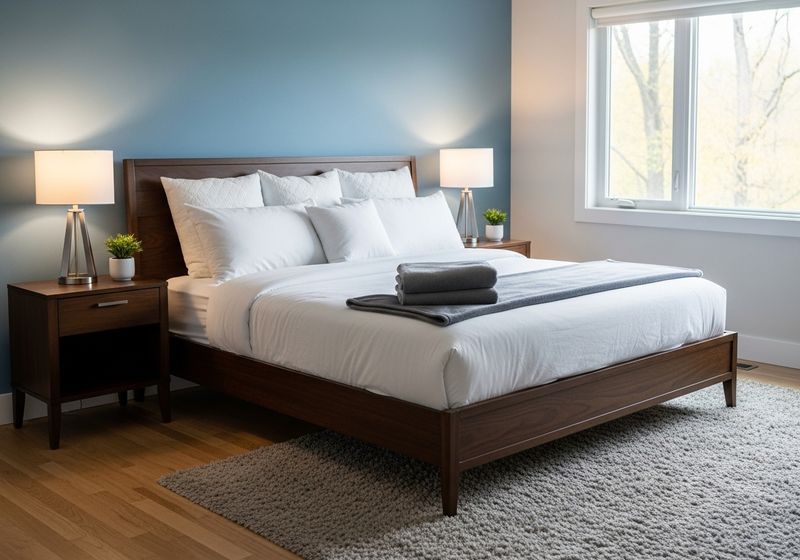 bed in a spare room