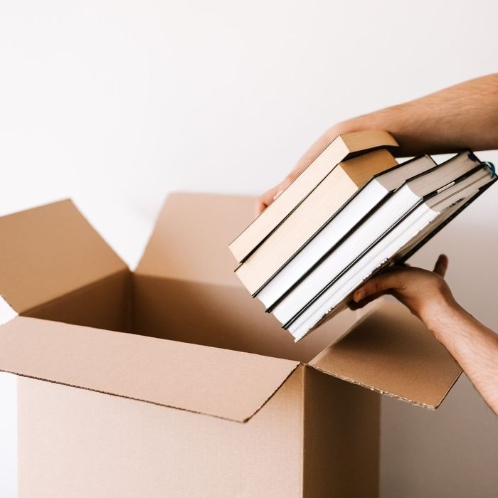 putting books in a box