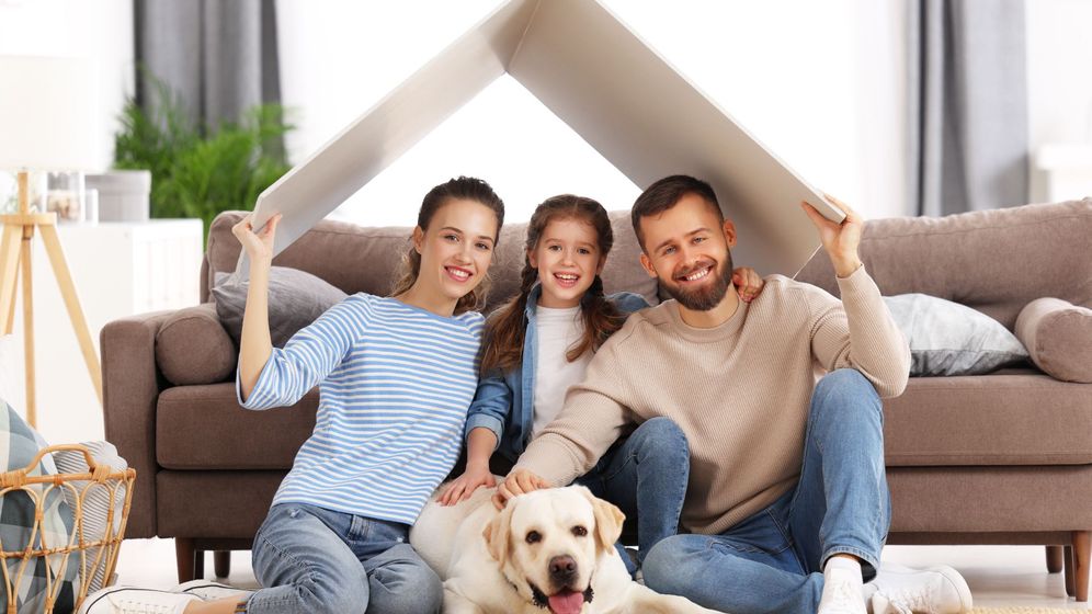 family in livingroom