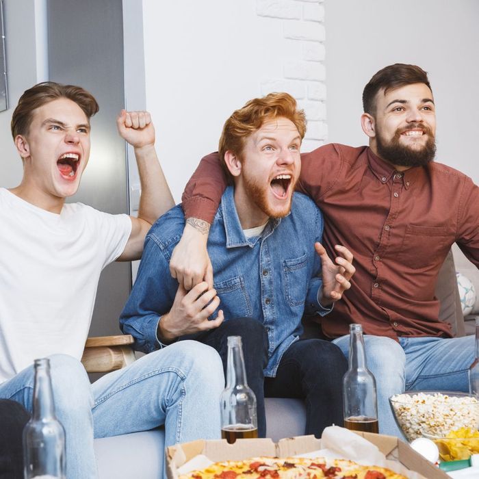 guys watching tv together