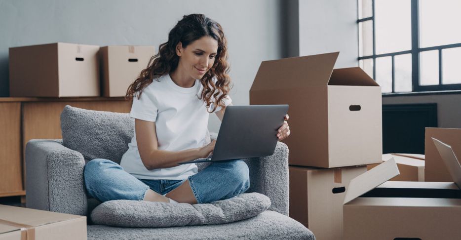 woman in a new apartment