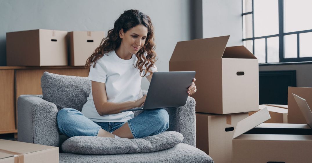 woman in a new apartment