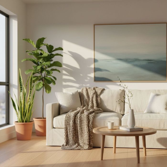 plants by a large window