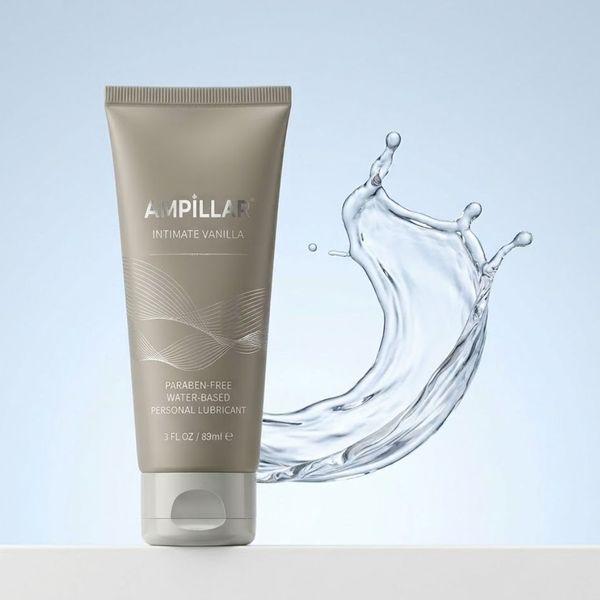 A professional product shot of water-based lubricant emphasizing its clean and non-sticky texture.