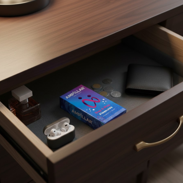 Ampillar Stay & Play Condoms In Bedside Drawer