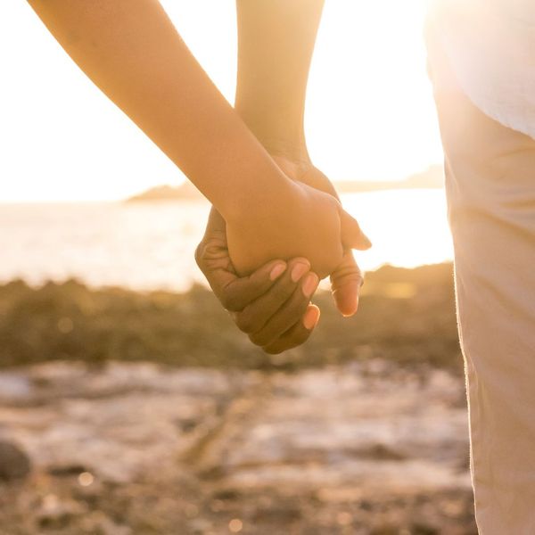 couple holding hands