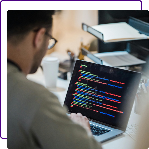 programmer at laptop