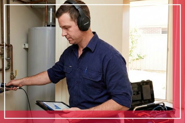 plumber inspecting pipes