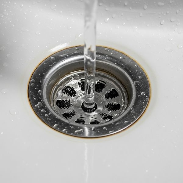 water going down a clean drain