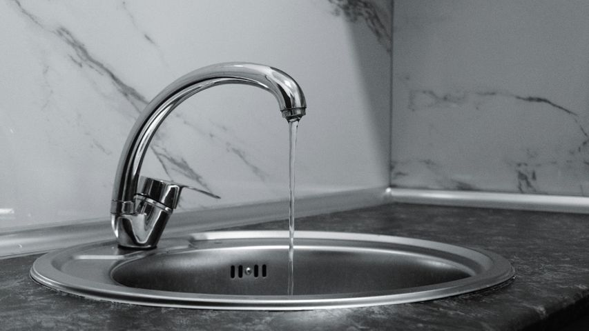 water running in a sink