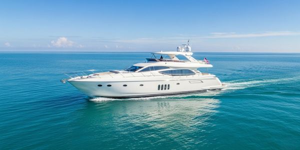 a yacht in the ocean