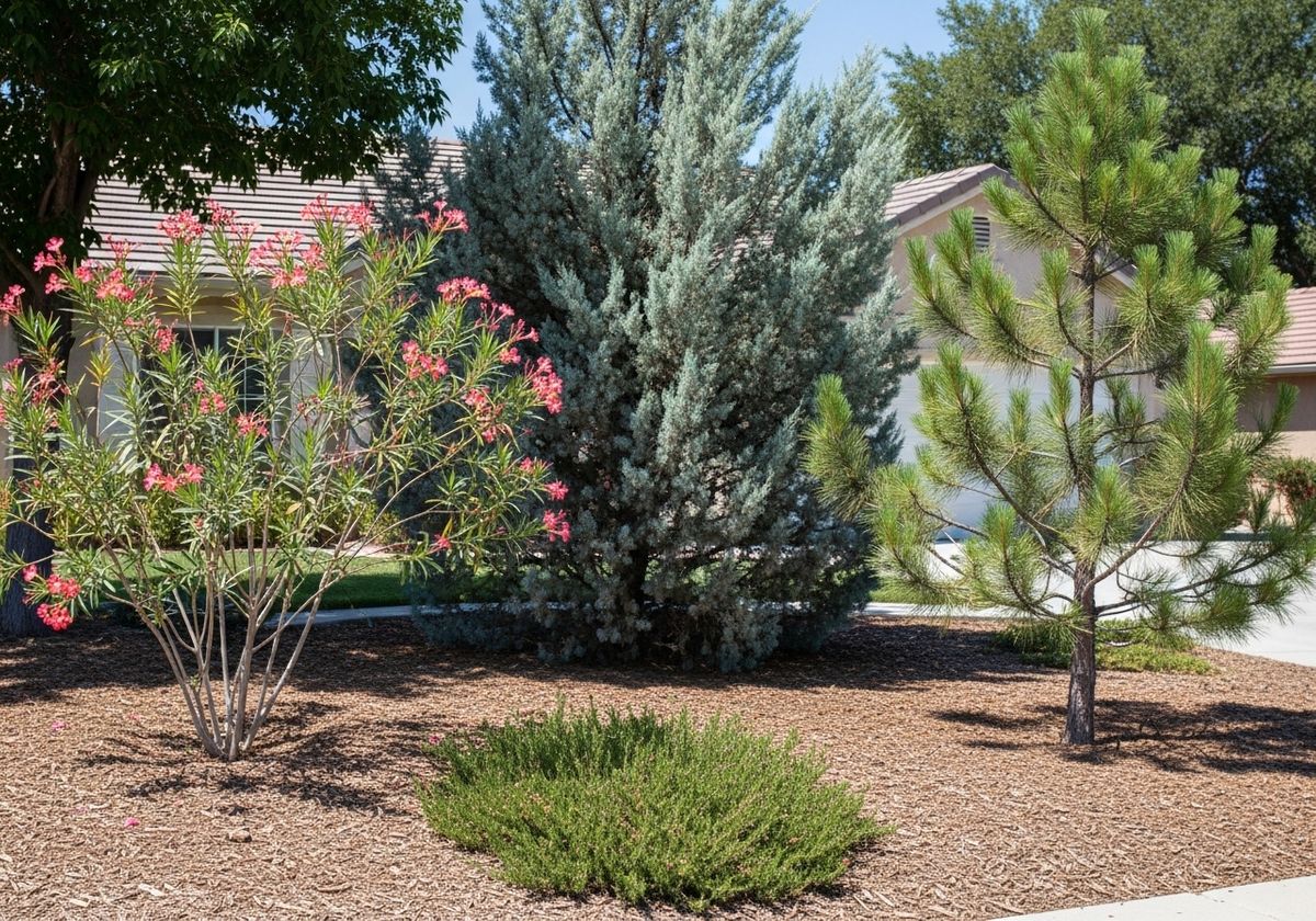 Landscaping with variety of plants