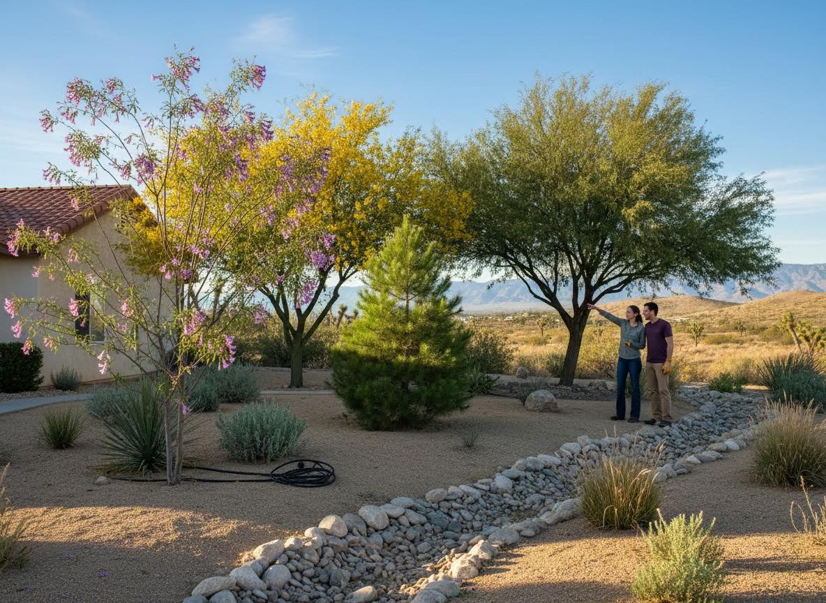 Couple in a Desert Xeriscape Garden
