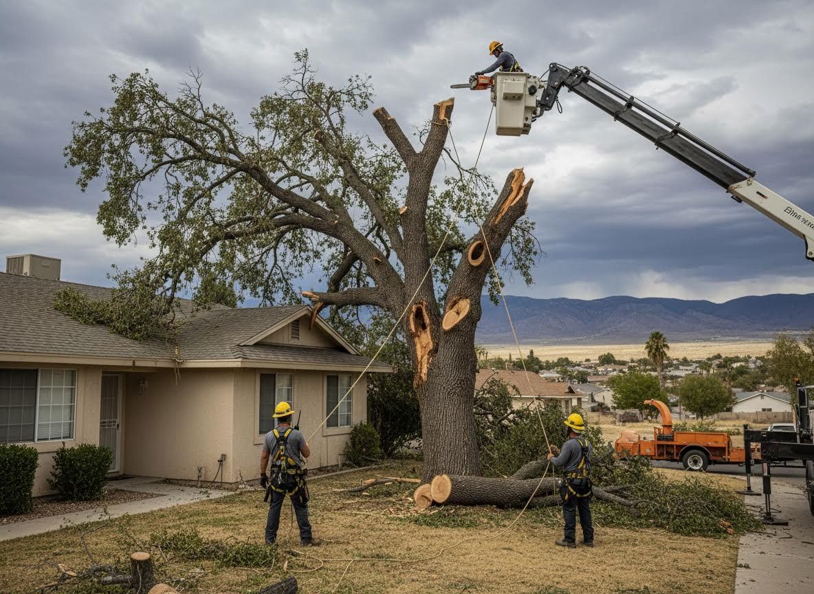 Professional Tree Removal Service Near House