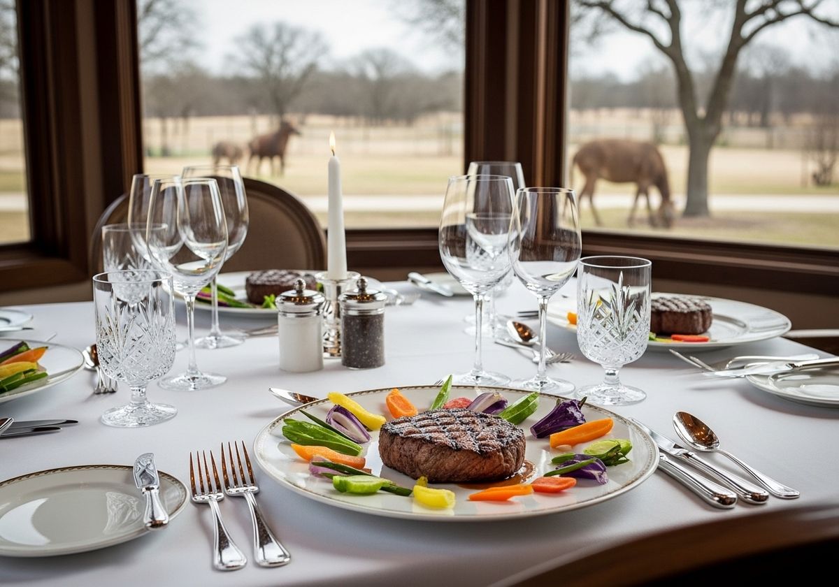 Elegant Steak Dinner with a View
