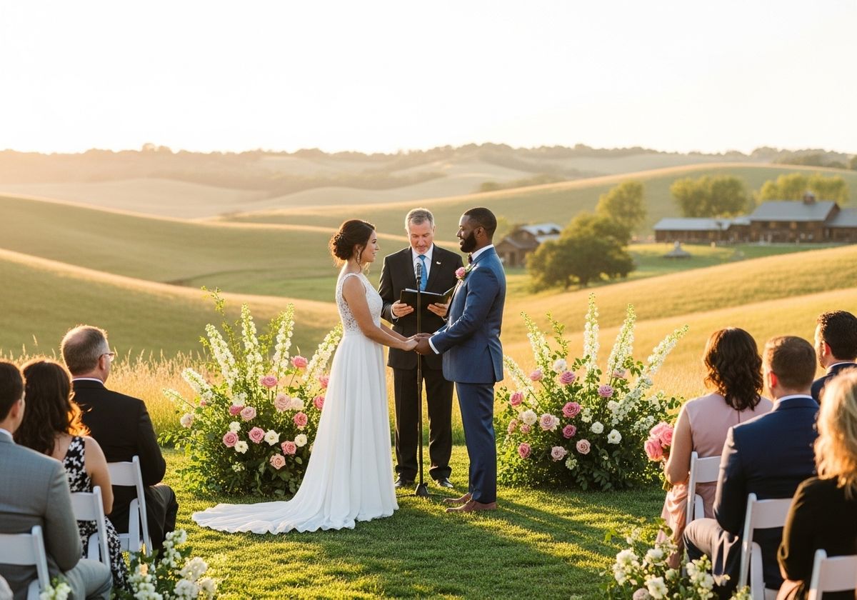 Wedding Ceremony on Rolling Hills