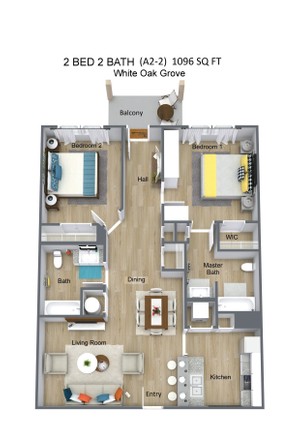 2 BED 2 BATH  (A2-2)  1096 SQ FT - White Oak Grove - 3D Floor Plan (1).jpg