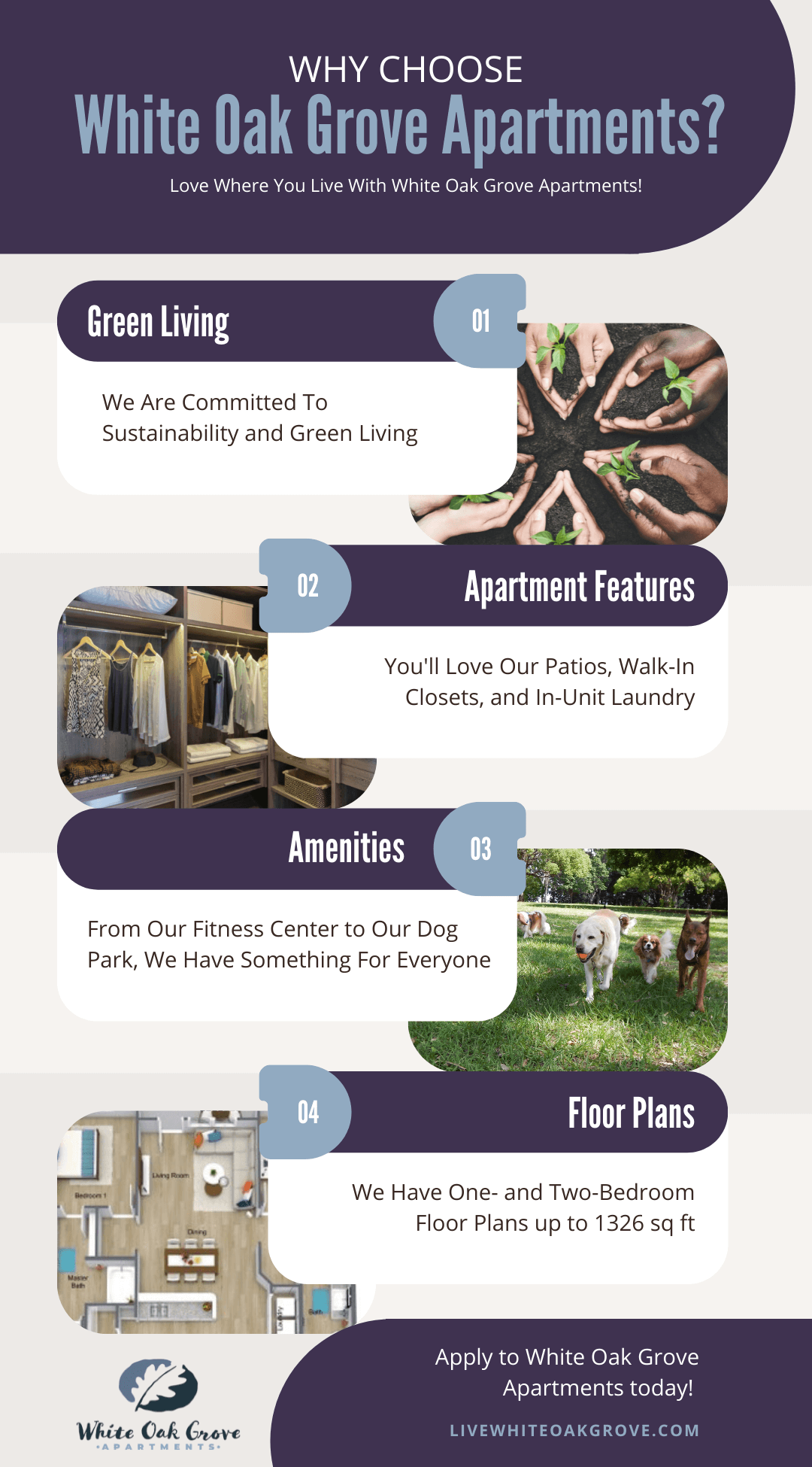 Why Choose White Oak Grove Apartments?