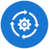 icon of gear with cycle around