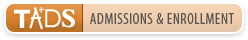 TADS Admissions & Enrollment button