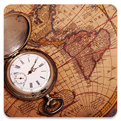 a flat map and compass