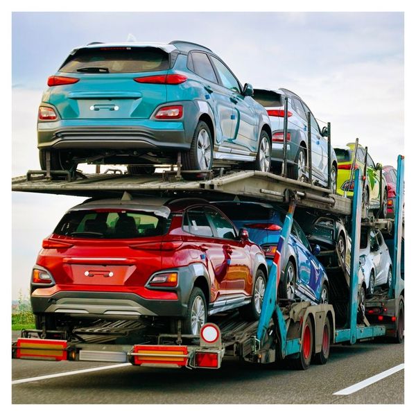 cars on trailer 