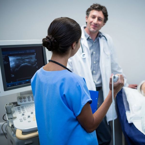doctor using ultrasound