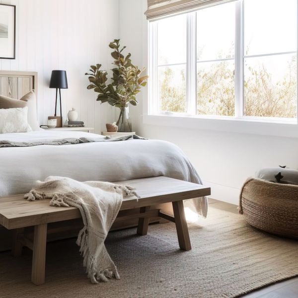 modern farmhouse chic bedroom