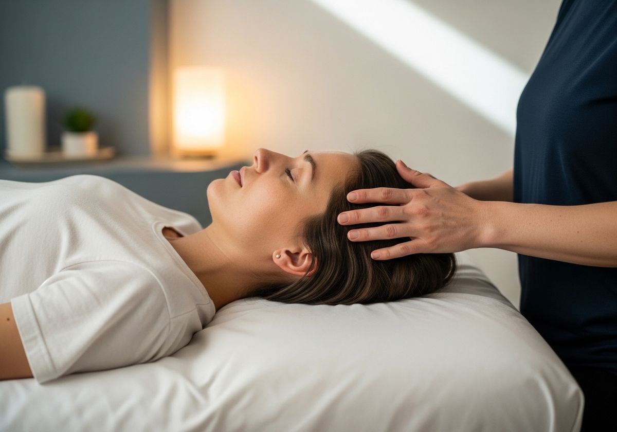 Woman Receiving Head Massage