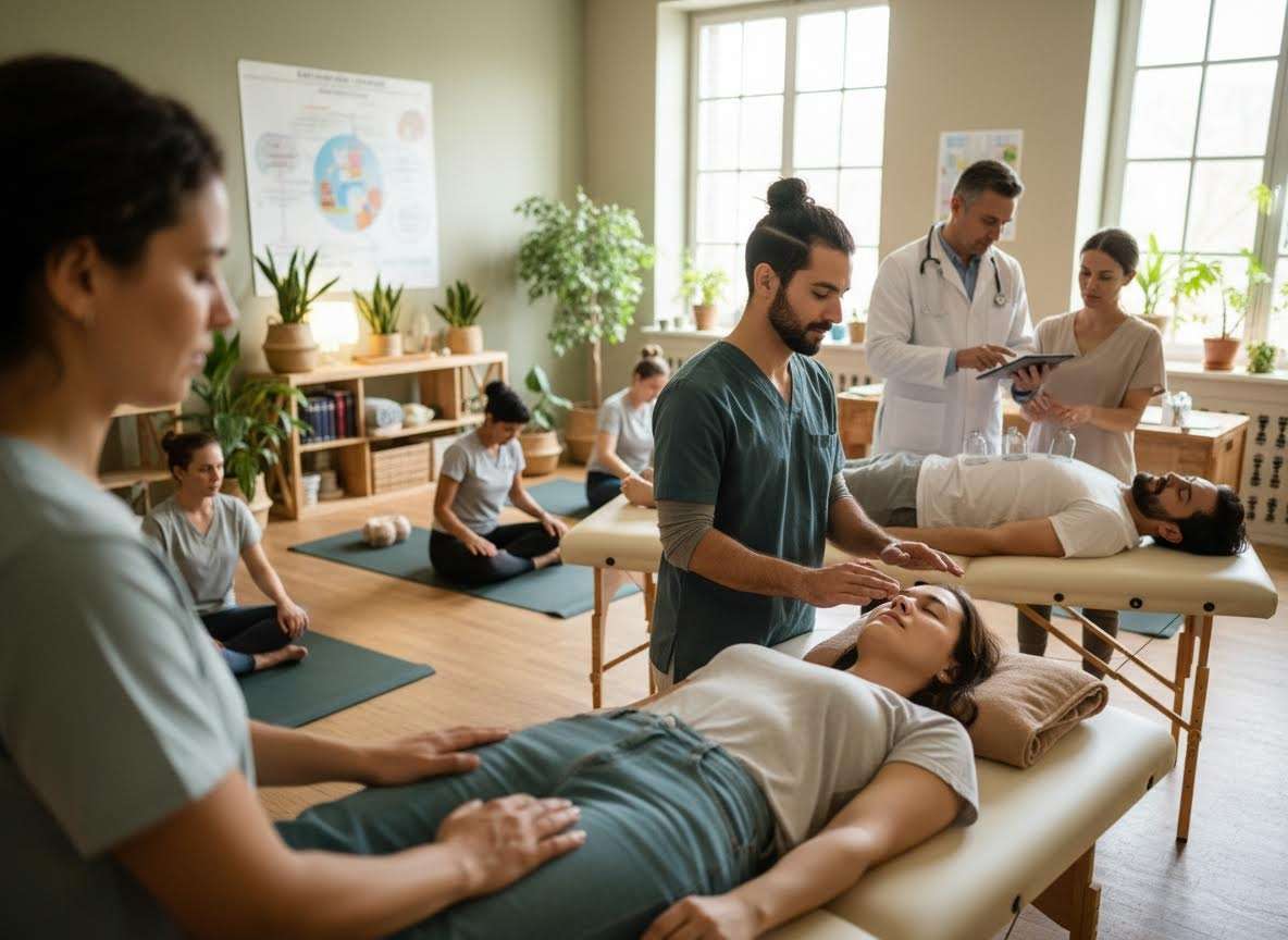Alternative Therapy Session in a Holistic Clinic