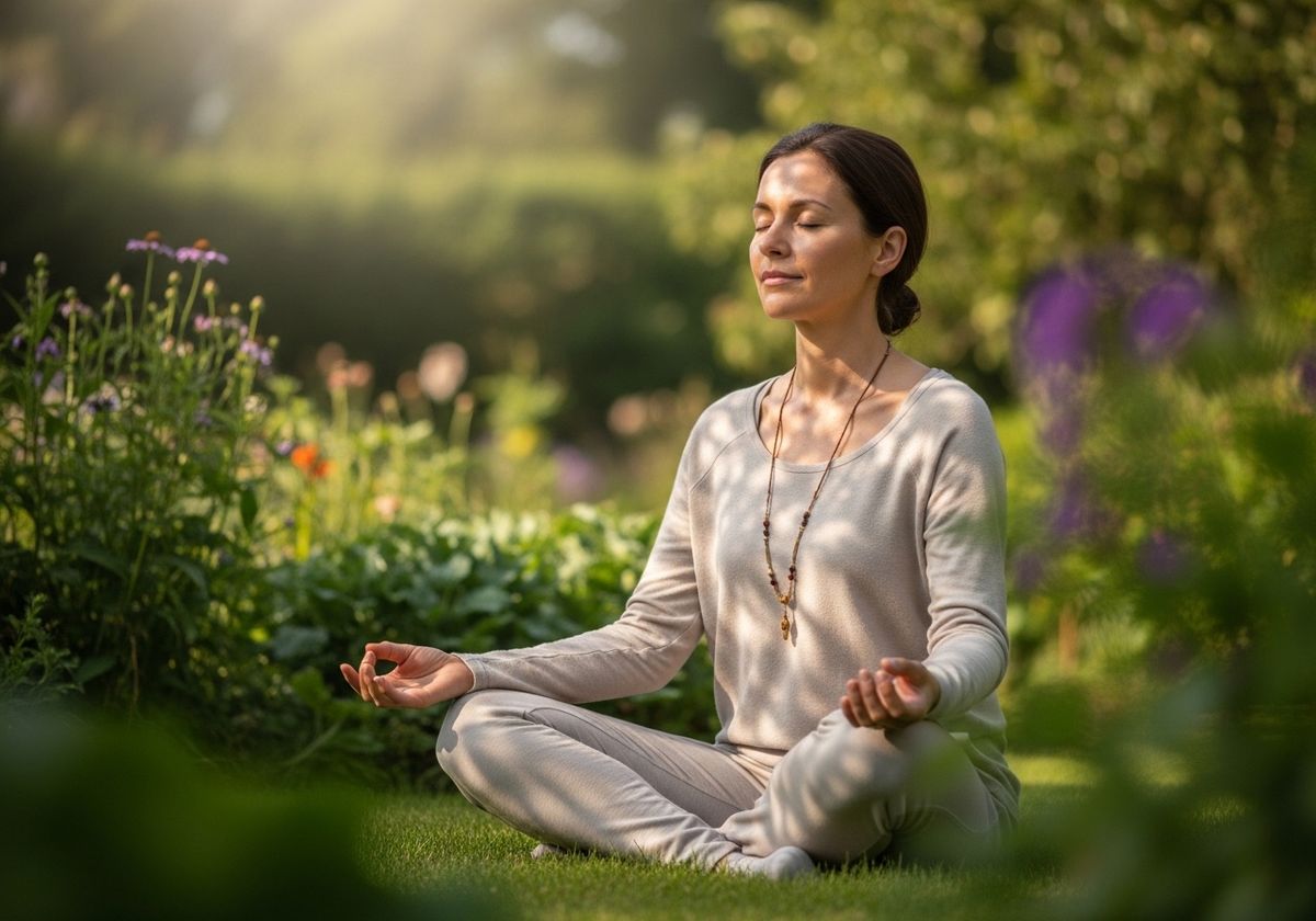 Woman Meditating Outdoors