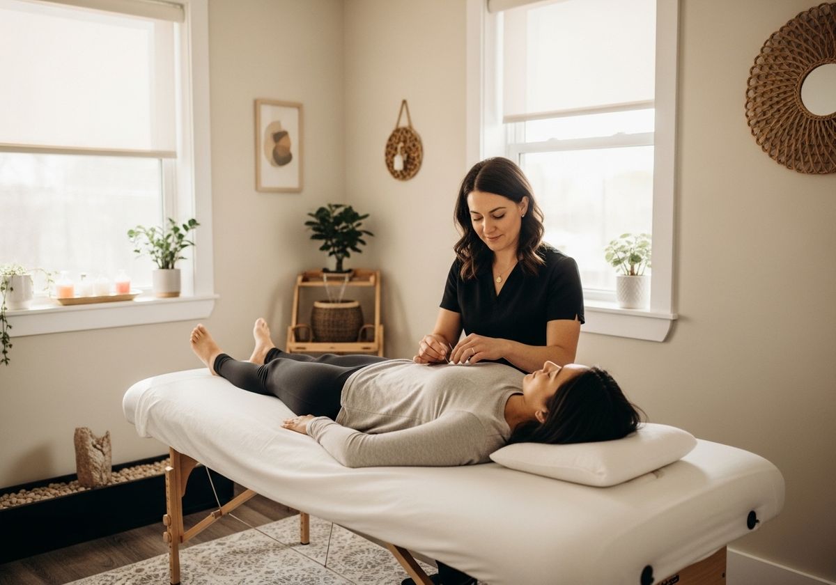 Acupuncture Session in Serene Clinic