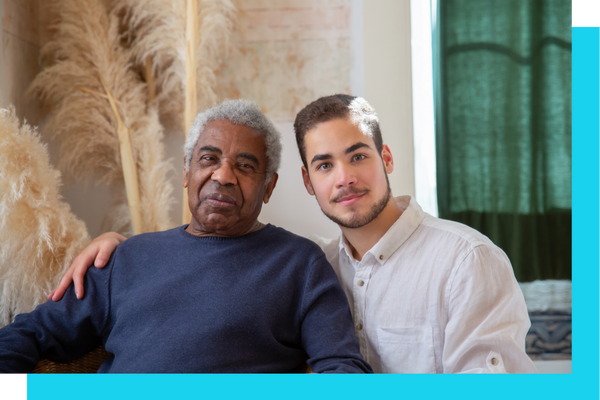 Caregiver with elderly patient