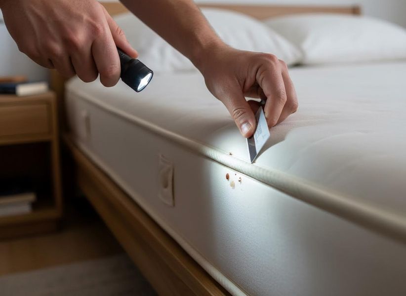 Bed Bug Inspection on Mattress