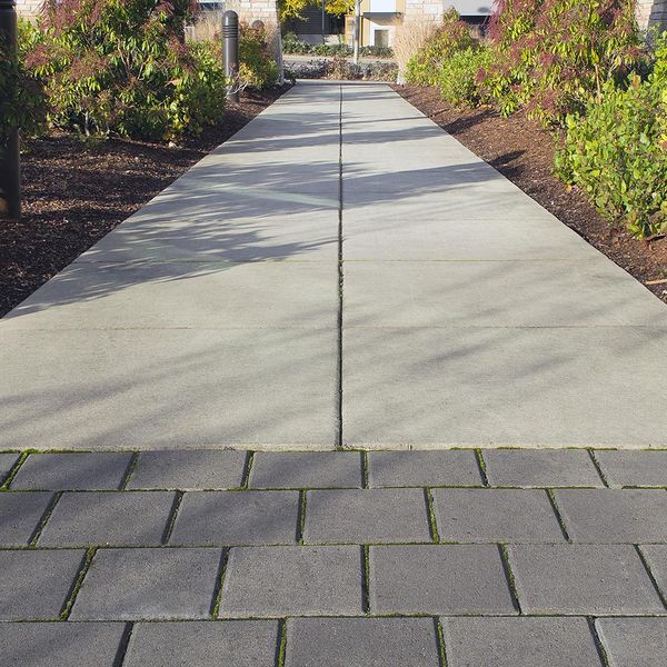 Cement sidewalk