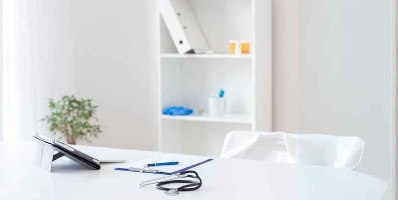 Clean medical clinic room