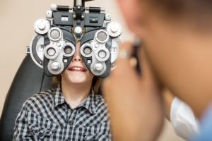 image of a child eye exam