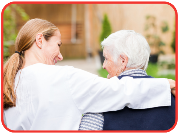woman helping elderly woman walk woman helping elderly woman walk