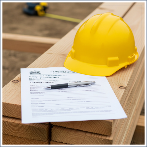 building permit application for a deck project