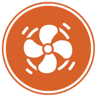 Icon indicating air conditioner fan