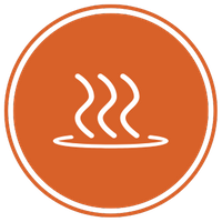 Icon indicating AC Blowing Warm Air