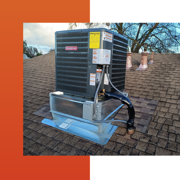 new HVAC installation on a residential roof