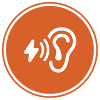 Icon indicating hearing a noise Icon indicating hearing a noise
