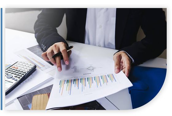 man looking at papers