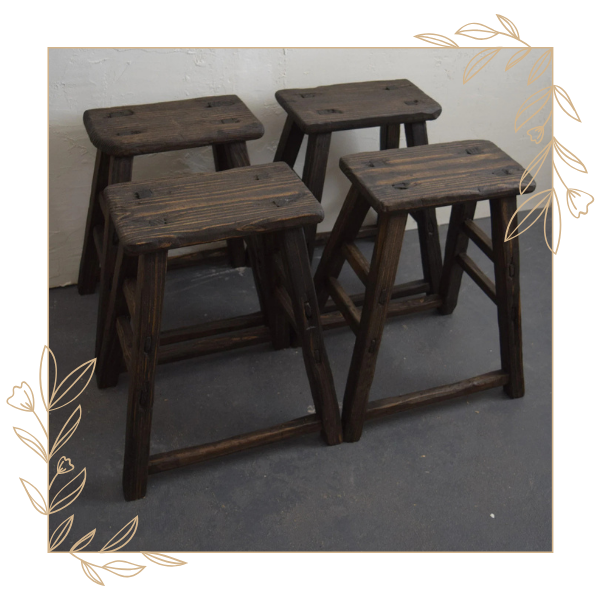 wooden stools