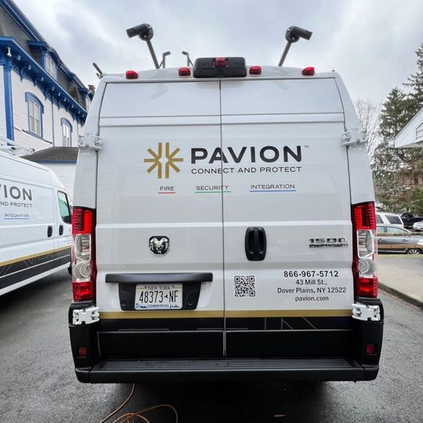 back of fleet van with wrap
