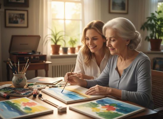 Women Enjoying Watercolor Painting