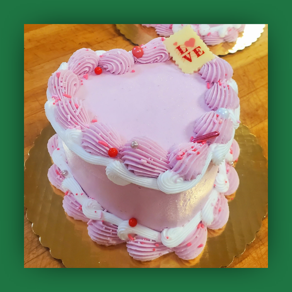 heart shaped cake