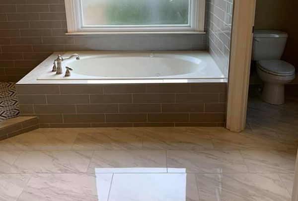 Custom tile and bathtub